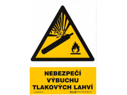 Tabulka A4 Nebezpečí výbuchu tlakových lahví