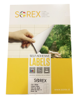 Etikety na archu A4 Sorex 90x40mm 1400 etiket