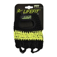 Fitness rukavice LIFEFIT® FIT, vel. XL, černo-zelené