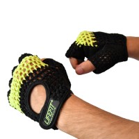Fitness rukavice LIFEFIT® FIT, vel. S, černo-zelené
