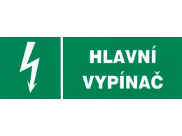 Samolepka Hlavní vypínač + blesk