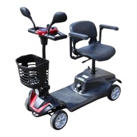 Elektrický čtyřkolový vozík RACCEWAY® SOLID, vínový