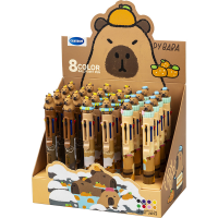 Vícebarevné kuličkové pero Capybara 8 barev