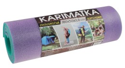 Karimatka dvouvrstvá CALTER® 8 180x50x0,8 cm, zeleno-fialová
