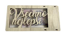 Dárková krabička na peníze ¨Všechno nejlepší¨