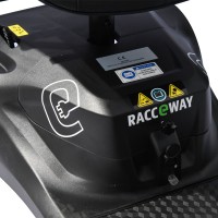 Elektrický čtyřkolový vozík RACCEWAY® SOLID, vínový