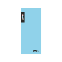 Diář 2026 měsíční PASTELINi modrý
