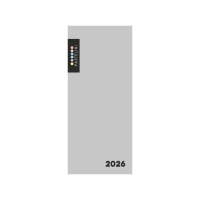 Diář 2026 měsíční PASTELINi šedý