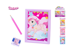 Sada lepení barevných kamínků Unicorn