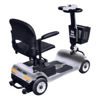 Elektrický čtyřkolový vozík RACCEWAY® SPLIT, stříbrný