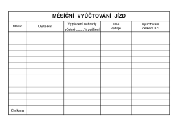 Kniha jízd A6 firemního/soukromého vozidla