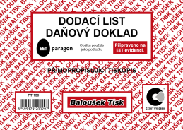 Dodací list A6 daňový doklad NCR