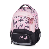 Školní batoh Oxy Next Butterfly Pink