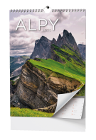 Nástěnný kalendář 2026 A3 Alpy