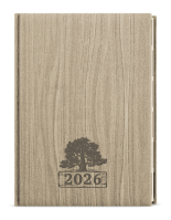 Diář 2026 týdenní A5 Oskar-wood světle hnědý