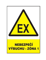 Samolepka A4 Nebezpečí výbuchu