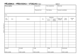 Příjemka - převodka - výdejka A5