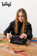 Studentský penál etue BAAGL Black
