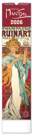 Nástěnný kalendář 2026 Kravata-Alfons Mucha