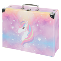 Skládací školní kufřík Baagl Rainbow Unicorn