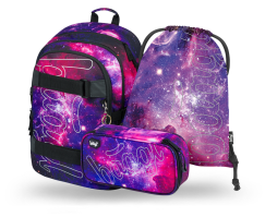 Školní set 3dílný Baagl Skate Galaxy