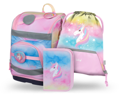 Školní set 3dílný Baagl Zippy Plus Rainbow Unicorn