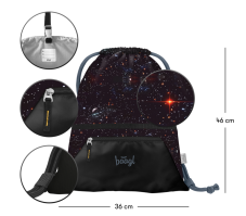 Školní set 3dílný Baagl Zippy Plus Pixel Space