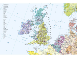 Evropa administrativní dělení nástěnná mapa 1 : 4,5 mil