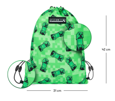 Školní set 2dílný Baagl Minecraft 2 set Creeper