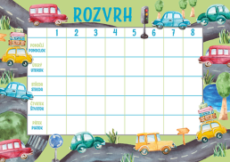 Rozvrh hodin A5 Auta