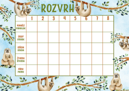 Rozvrh hodin A5 Lenochodi
