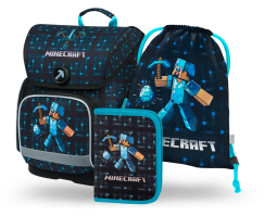 Školní set 3dílný Baagl Ergo Minecraft Blue Axe