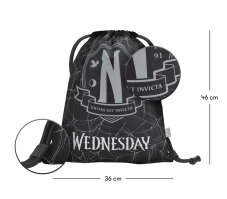 Školní set 3dílný Baagl Skate Wednesday Nevermore