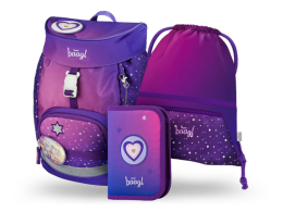Školní set 3dílný Baagl Airy Koně Srdce