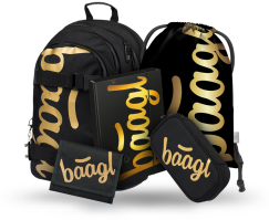 Školní set 5dílný Baagl Skate Gold