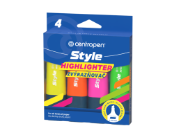 Zvýrazňovače Centropen Style Fluo 6252 4ks