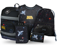 Školní set 5dílný Baagl Zippy Plus Pixel Space II