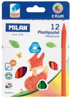 Trojhranné pastelky Milan Plasticolor 12ks