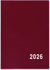 Diář 2026 měsíční Anežka-PVC bordó