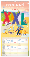 Nástěnný kalendář 2026 Rodinný plánovací XXL