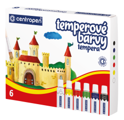Temperové barvy Centropen 6ks 12ml