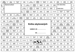 Kniha ubytovaných A4/343
