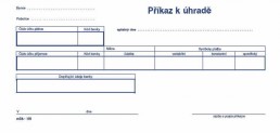 Příkaz k úhradě NCR A4/101
