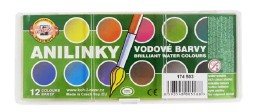 Vodové barvy KOH-I-NOOR Anilinky 12 barev