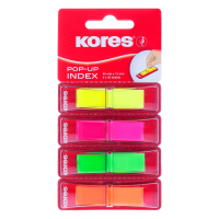 Samolepicí záložky Kores 4x4ls neon