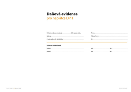 Daňová evidence pro neplátce DPH A4
