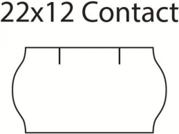 Etikety do kleští CONTACT 22x12mm 1500 etiket bílé