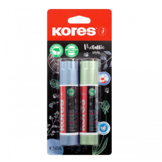 Bílá lepicí tyčinka Kores Metallic design 20g