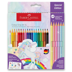 Trojhranné pastelky Faber-Castell Colour Grip Unicorn 24ks