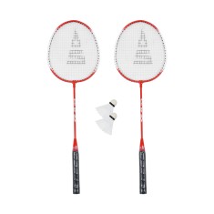 Badmintonový set SULOV®, 2x raketa, 2x míček, vak - červený